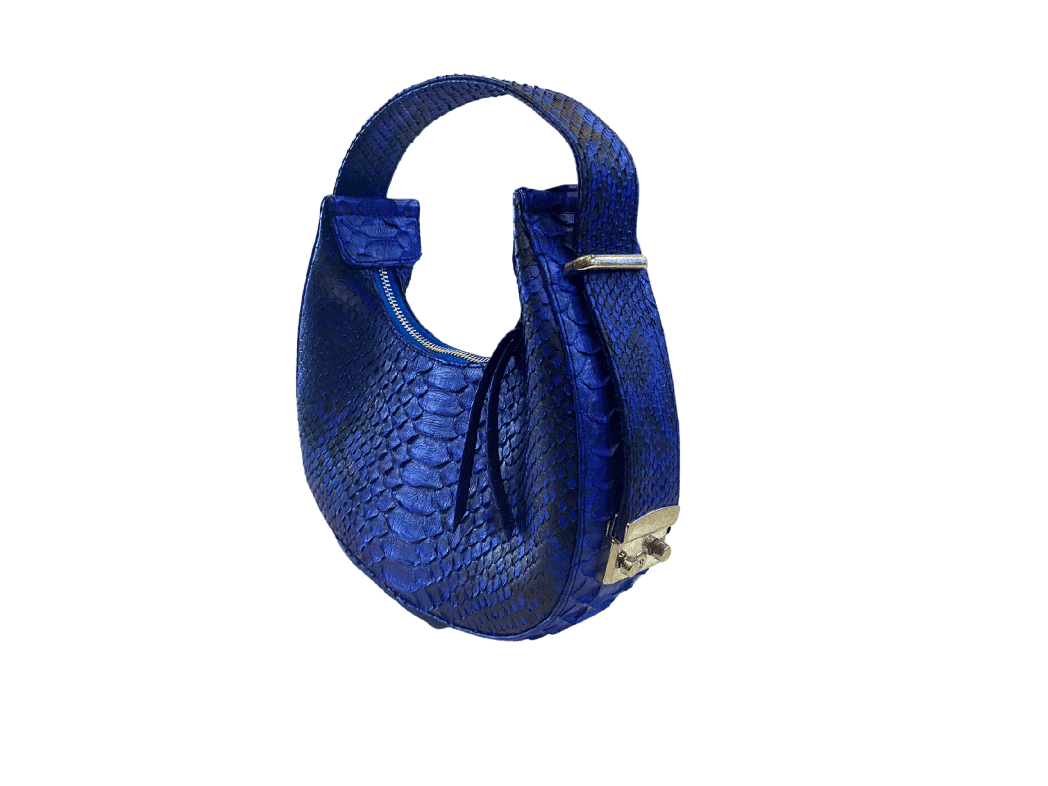 Oval Snakeskin Evening Handbag