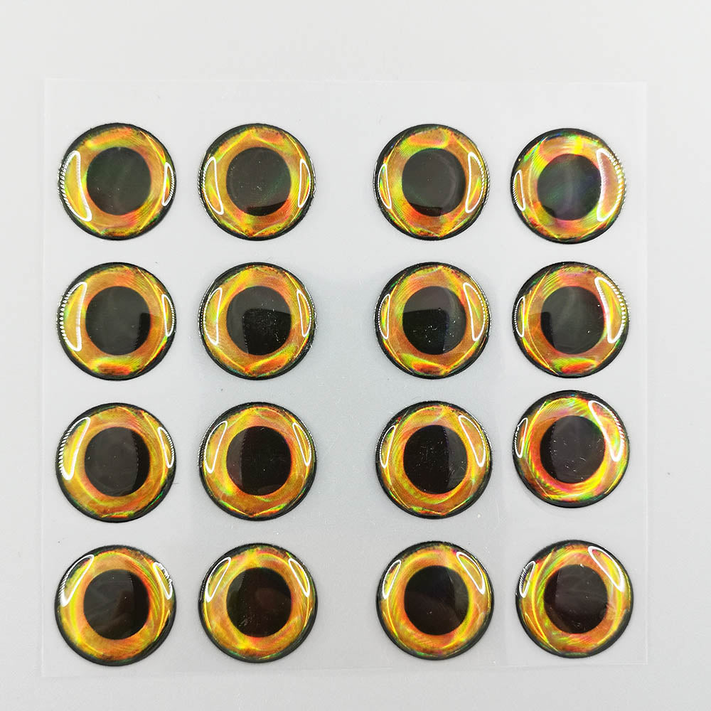 E07 Realfish Holographic Orange/Red/Black Round Pupil 3D Fishing Lure Eye