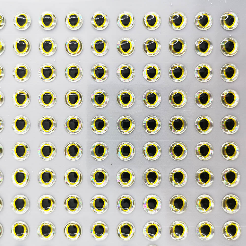 E10 Holographic Silver/Gold/Black Trangle Pupil 3D Fishing Lure Eye