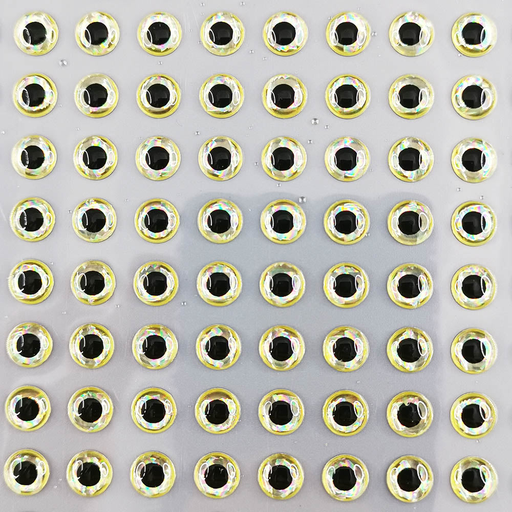 E28 Holographic Silver/Black Round Pupil 3D Fishing Lure Eye