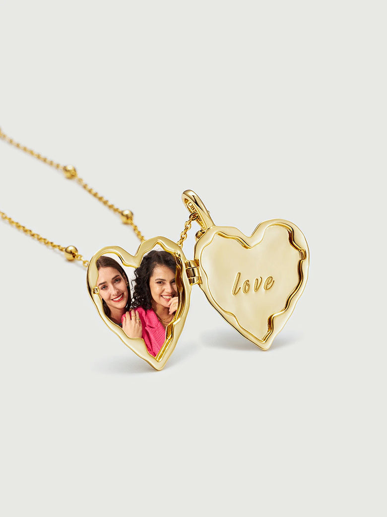 Engravable Photo Heart Locket