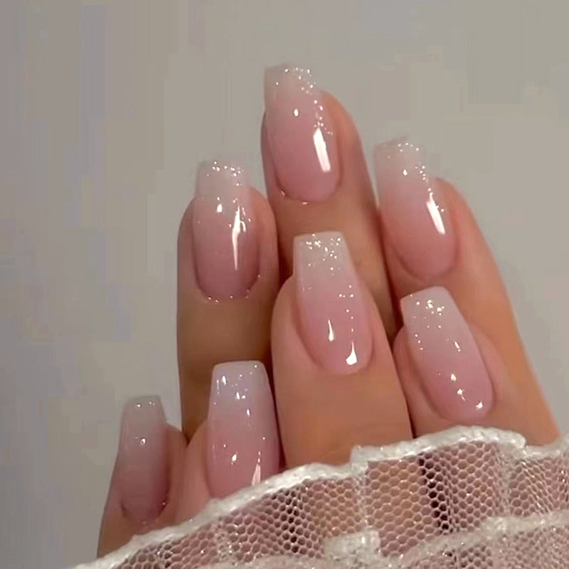 🌸 Elegant Pink Gradient French Tip  🌸