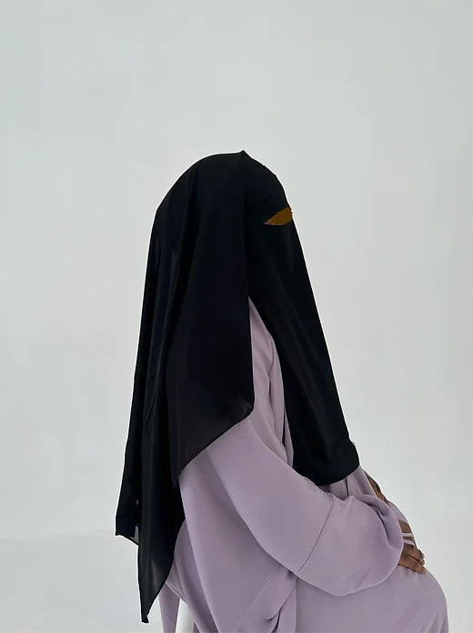 Long Double Two layer round front niqab