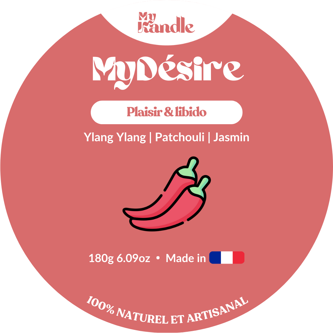 Échantillon MyDésire - Bougie d'Aromathérapie