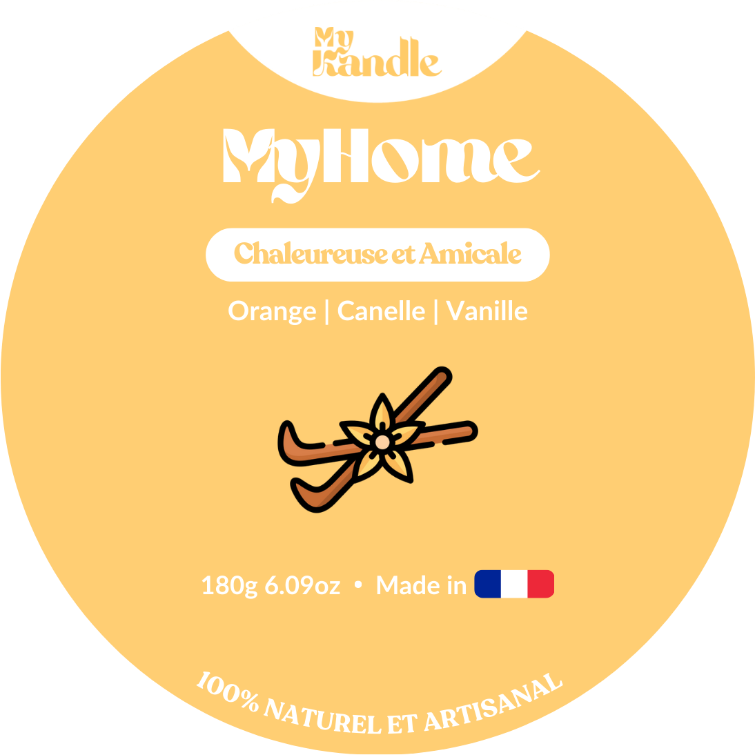 Échantillon MyHome- Bougie d'Aromathérapie