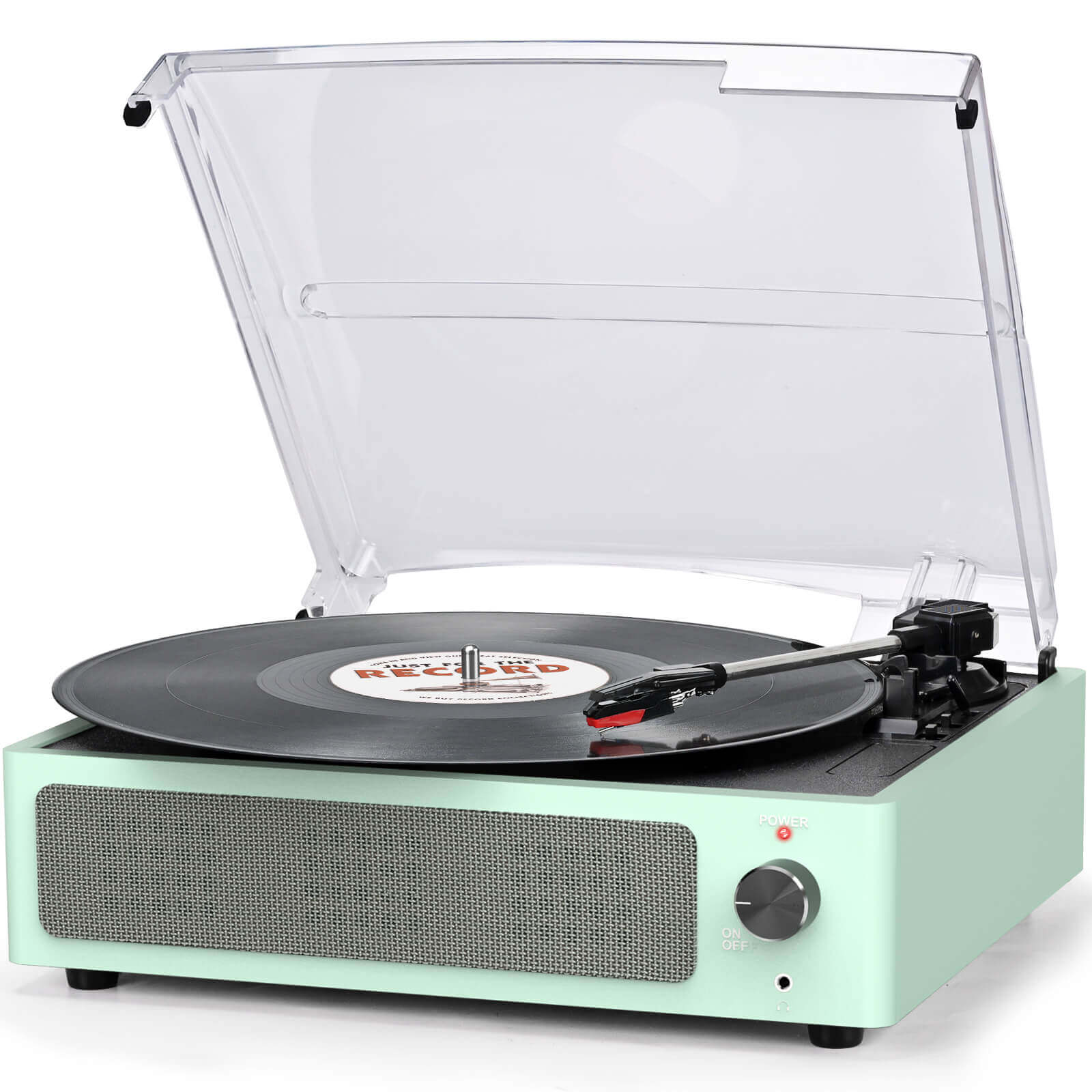 Stylish Vintage Belt-Driven Record Player , Light Green R608