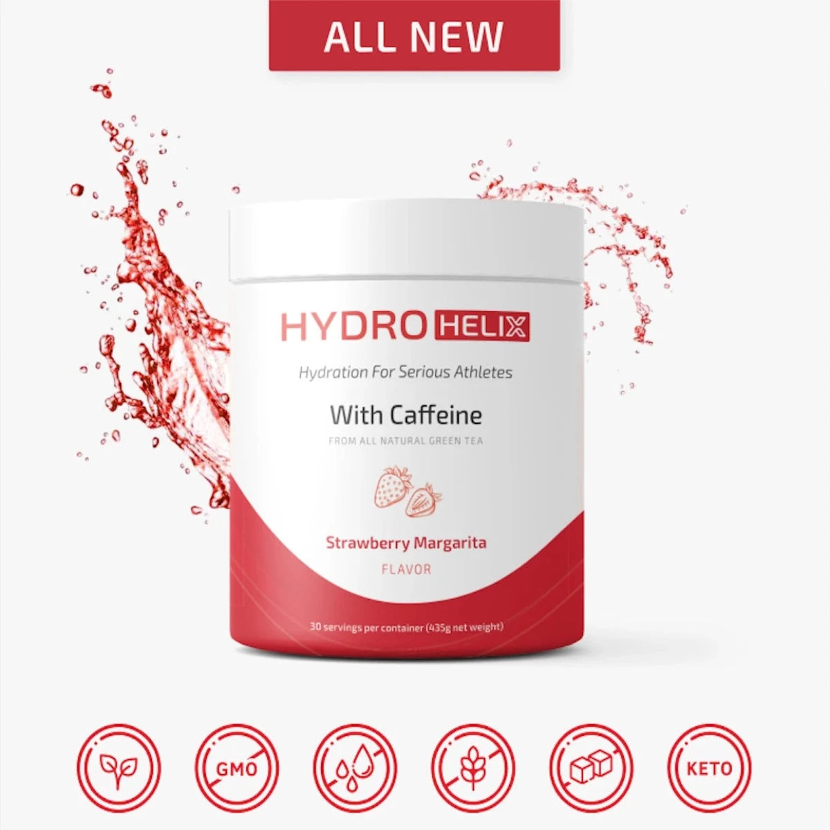 Hydro Helix Strawberry Margarita with caffeine