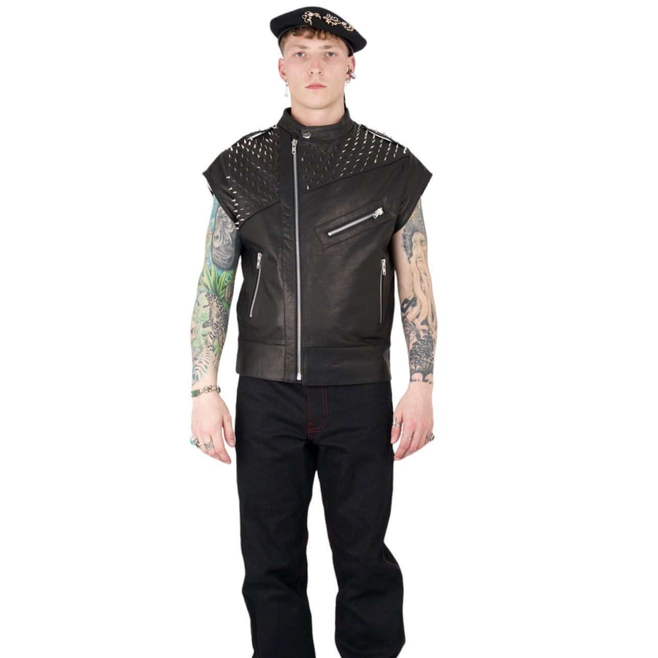 Nominal London Studded Biker Vest