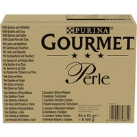 Gourmet Perle Pouches Mixed Mega Pack 96 x 85g - Seaside Duo Mini Fillets in Gravy