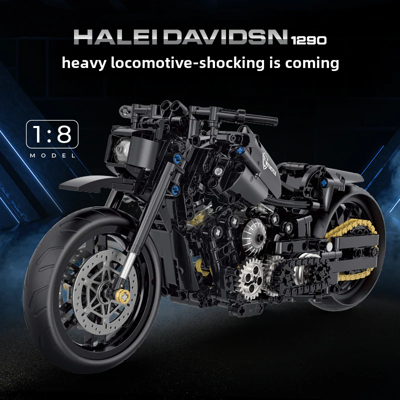 Harley Building Blocks Heavy Motorcycle Series Duke Motorcycle Assembling Small Particles Building Blocks Toy Model