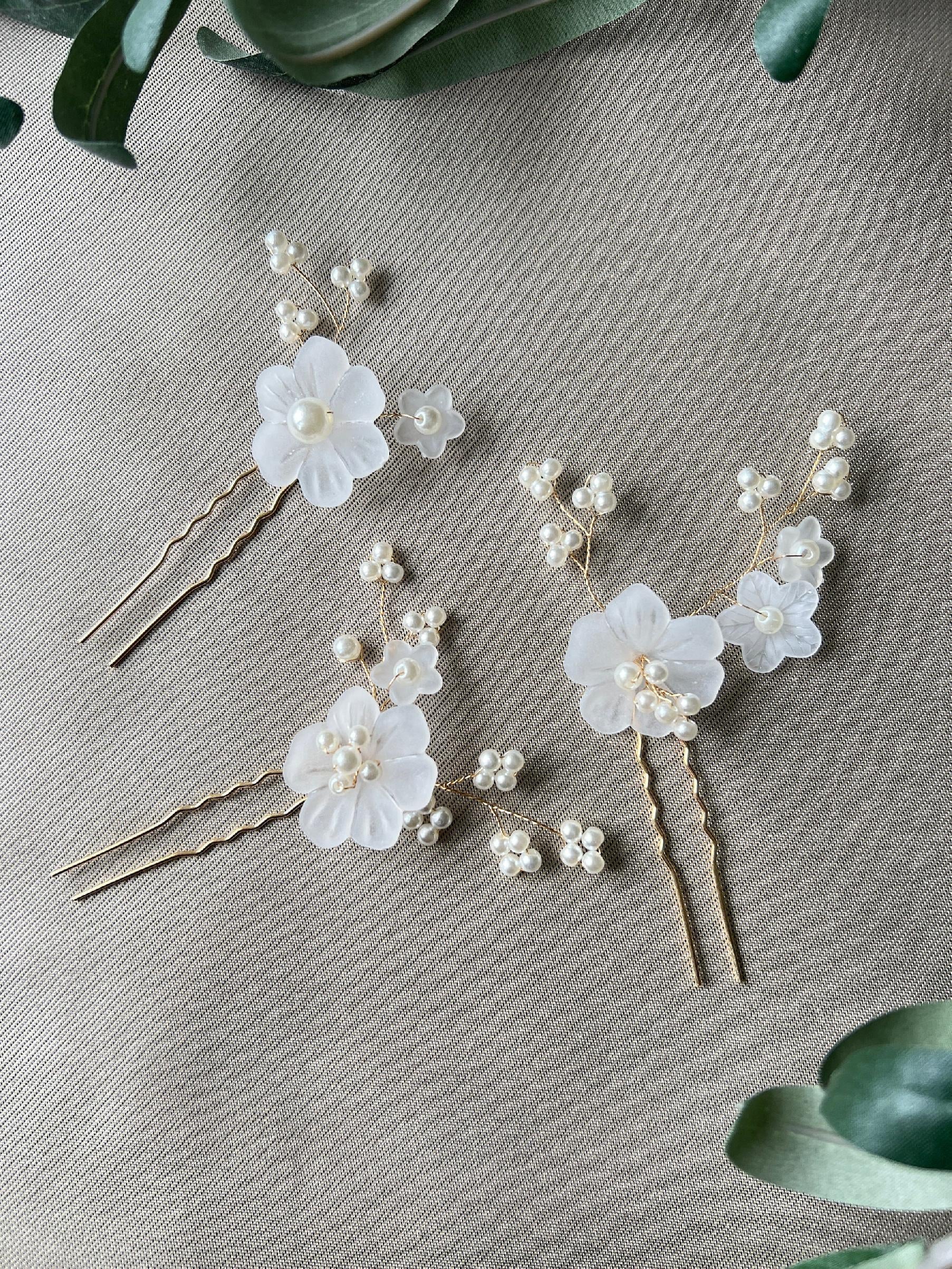 Set Braut Haarschmuck, Haarschmuck, Haarspange, Perlen, gold, Hochzeit, hochwertiger Brauthaarschmuck