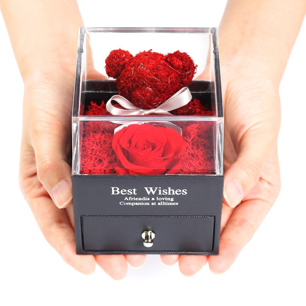 Eternal Roses Teddy Bear With Box