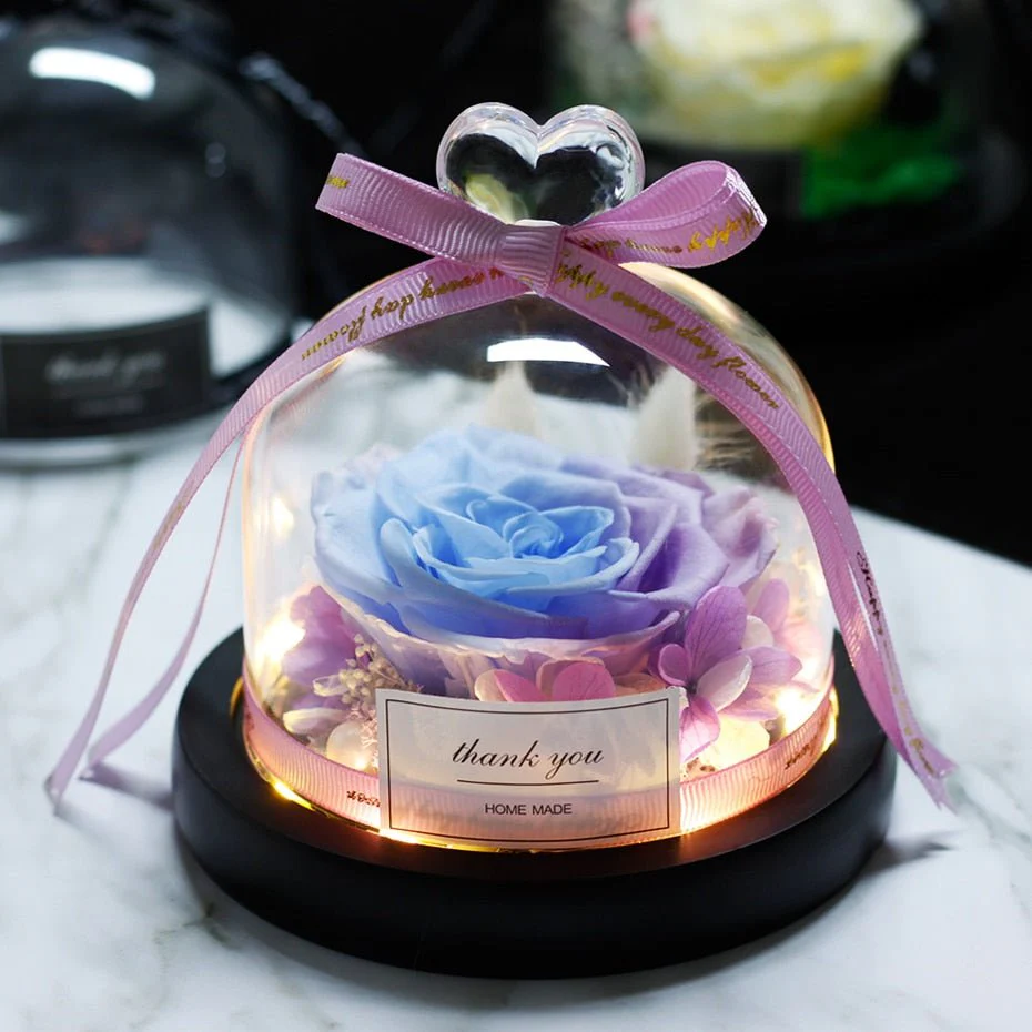 Dried & Handmade Eternal Rose Light Blue
