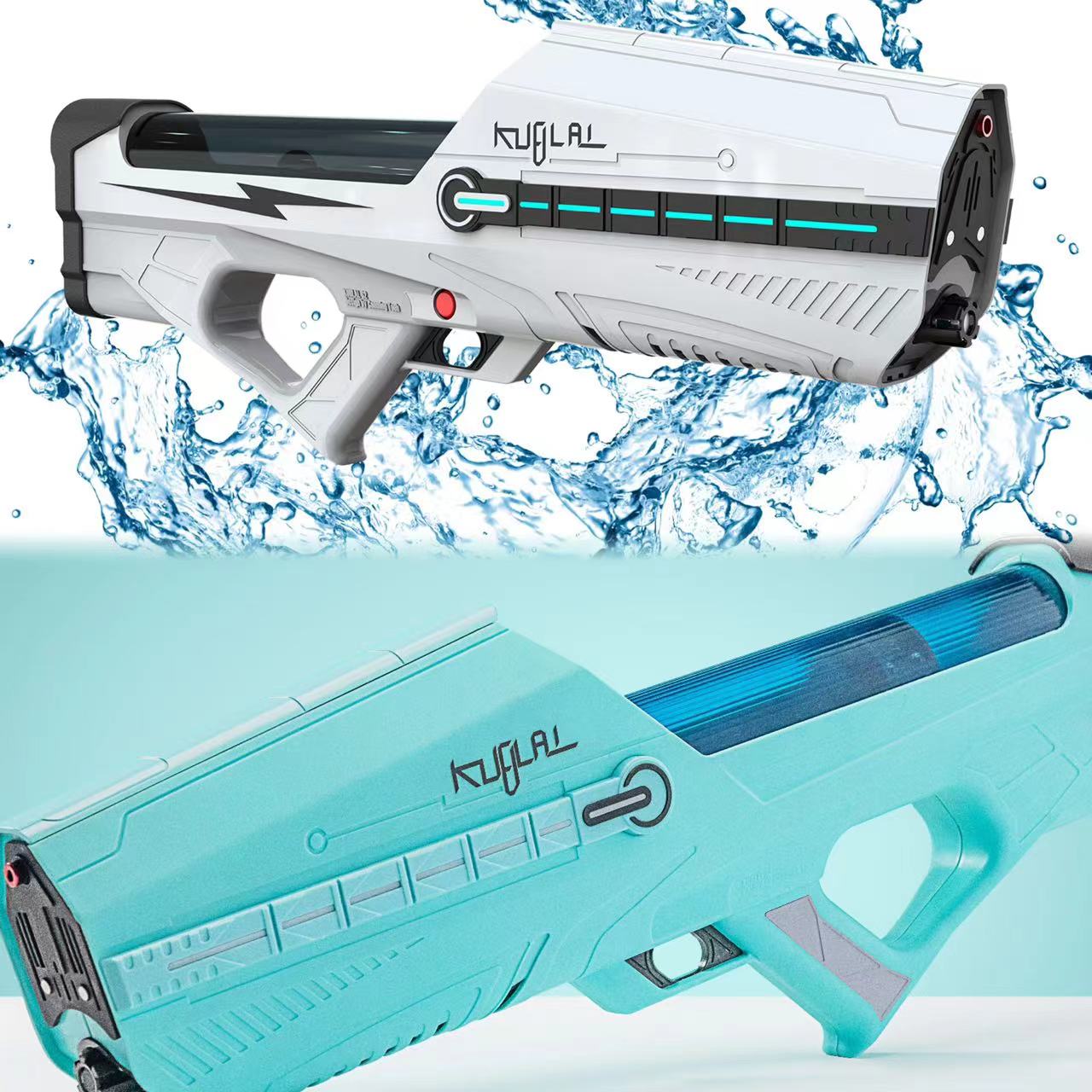 MONGU Kublai S2 High-Performance Electric Water Gun Dual Pack, Blue& White