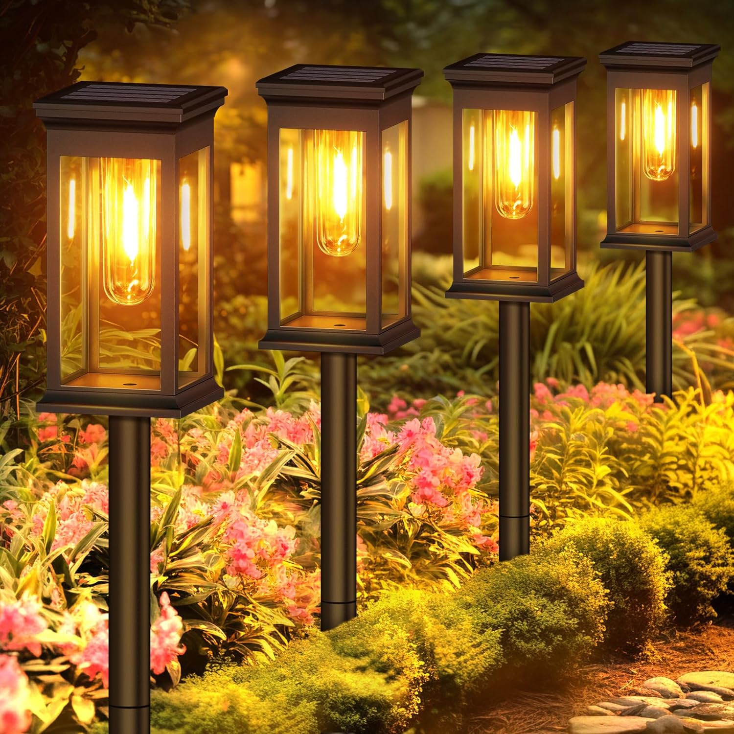 Pack Of 8 Solar Walkway Lights