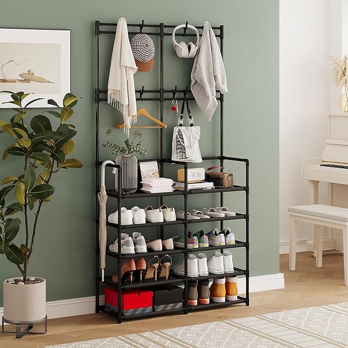 5-Tier Coat and Shoe Rack