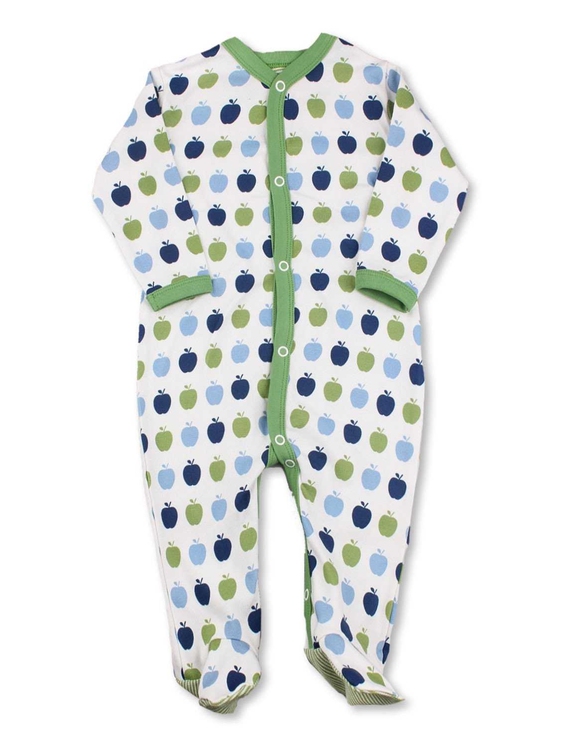 Apple One-Piece Multi Blue Organic Cotton