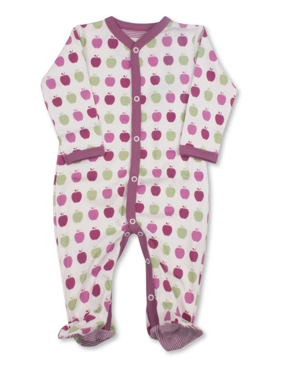 Apple One-Piece Multi Pink Organic Cotton