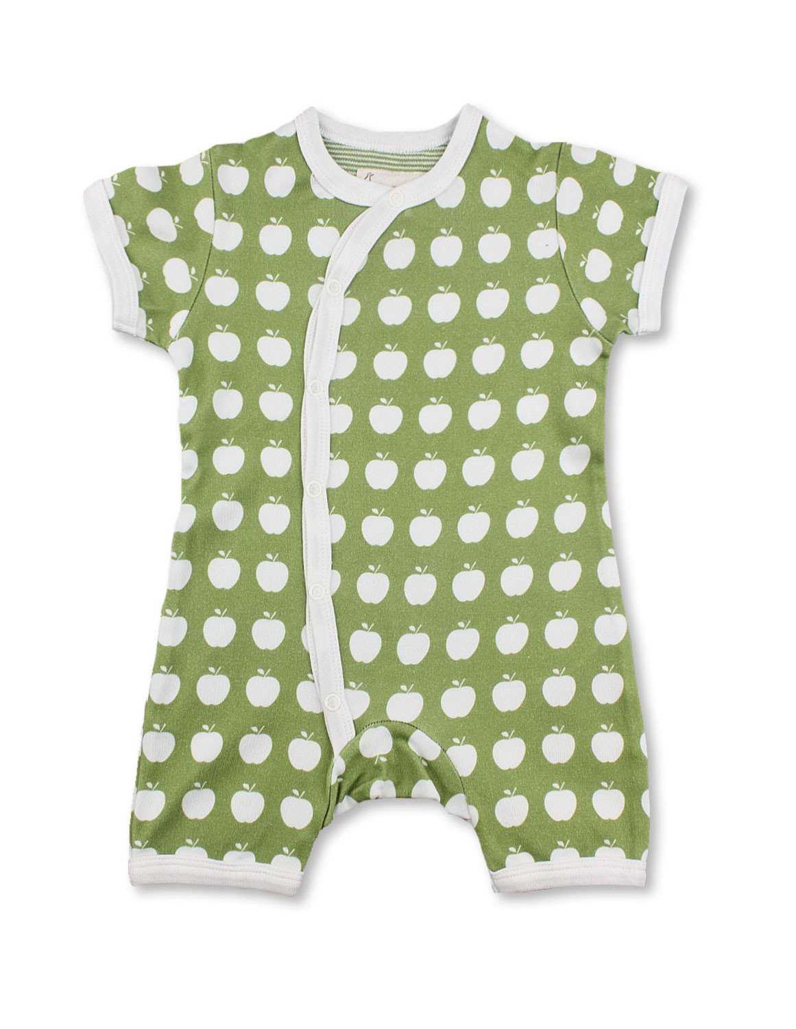 Apple Short Romper Green Organic Cotton