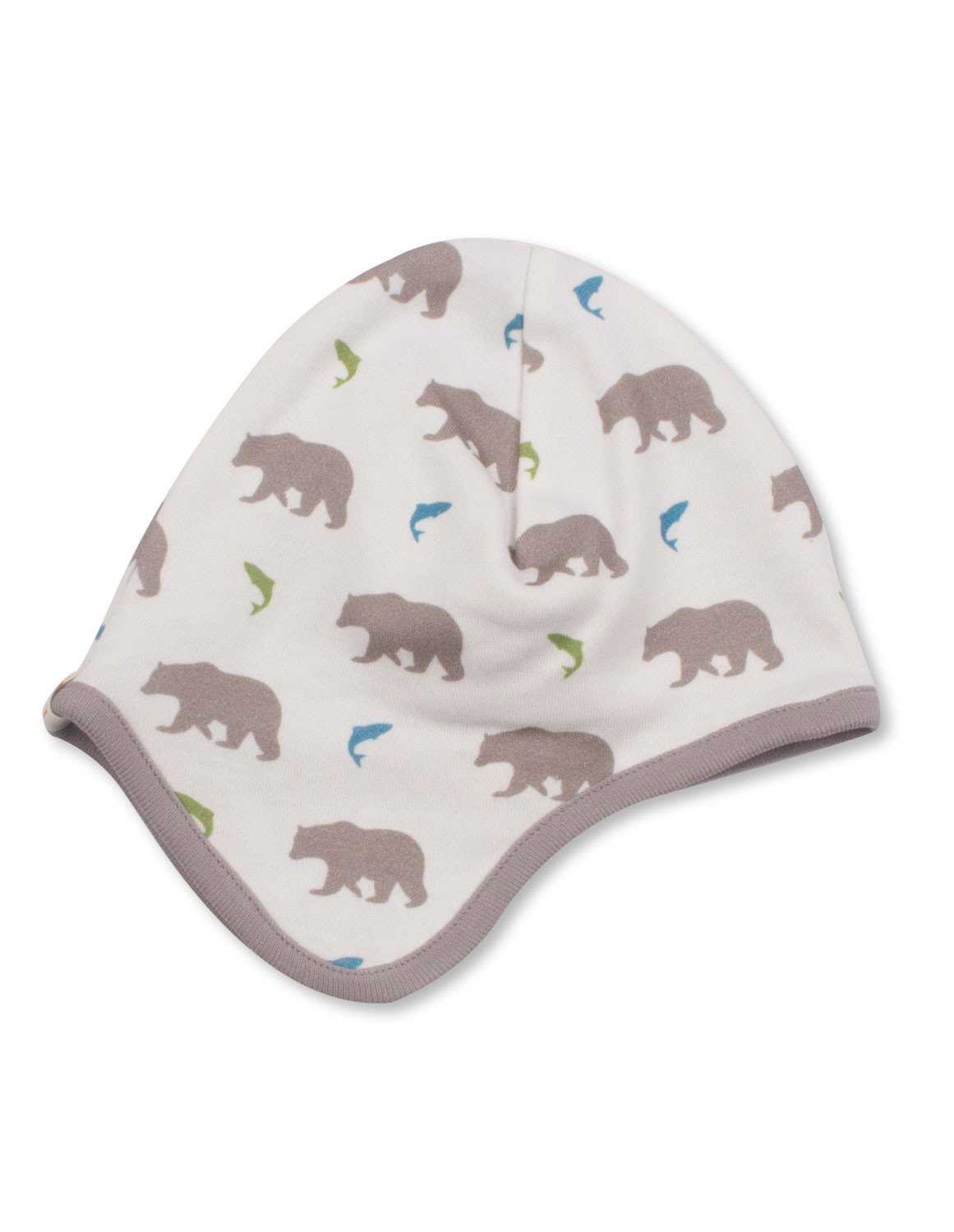 Bear Bonnet Multi Grey Organic Cotton