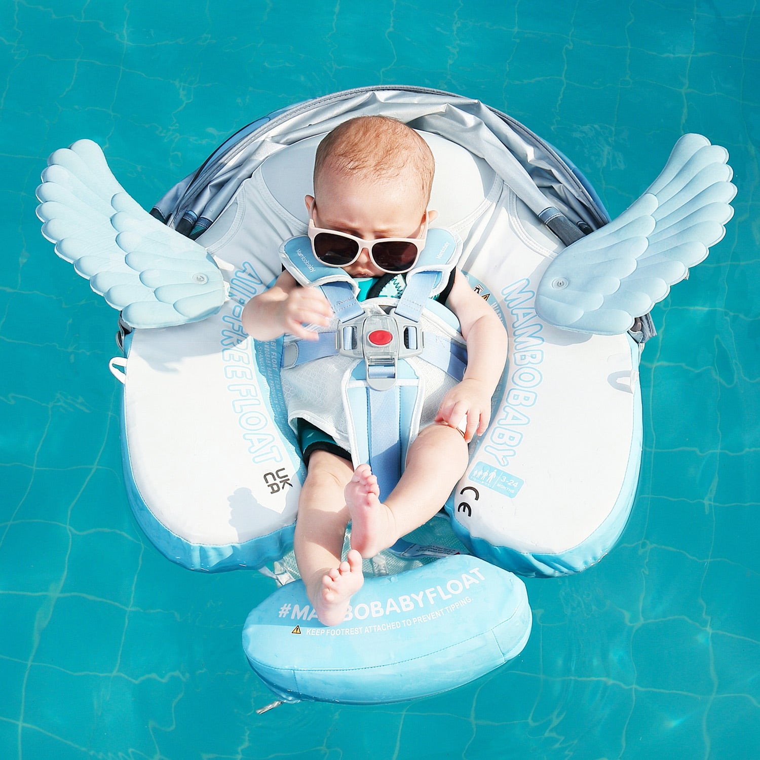 Mambobaby Swim Float with Canopy Angel