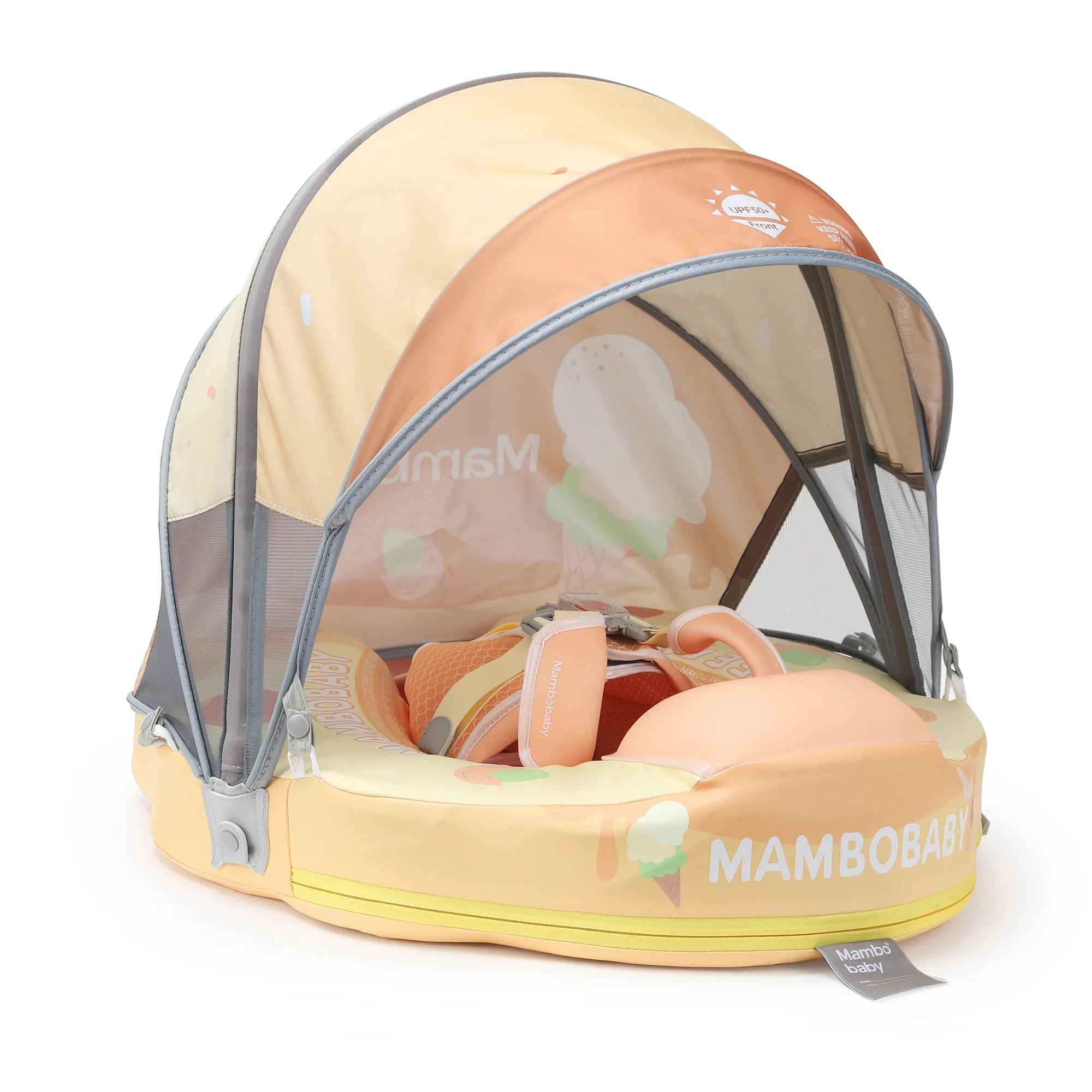 Mambobaby Swim Float with Canopy Ice Cream