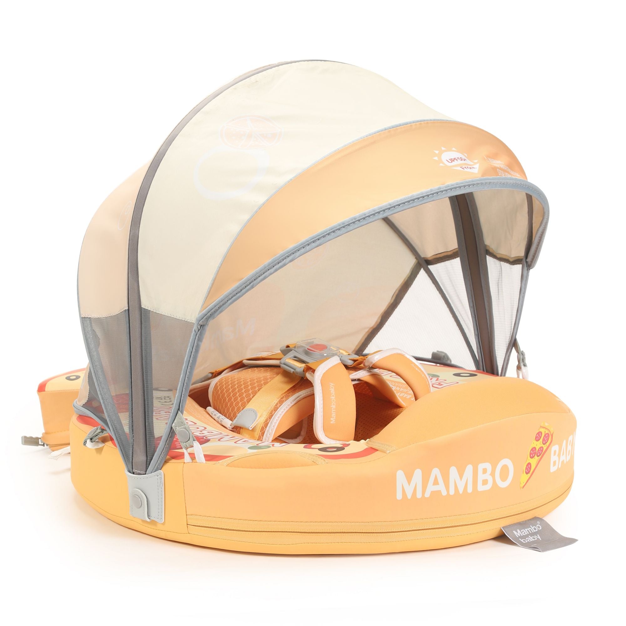 Mambobaby Swim Float with Canopy for Infants Pizza