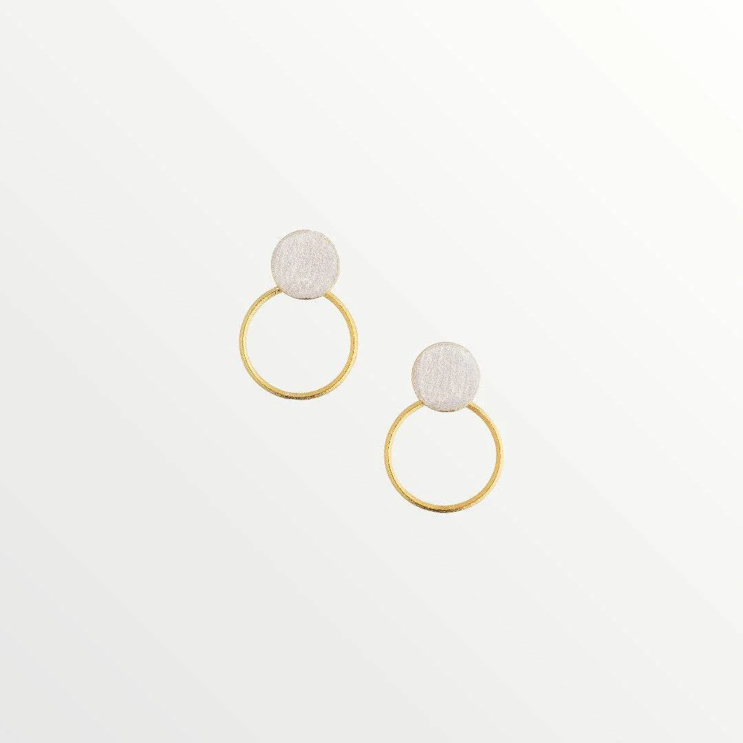 Silver Earrings with Gold plated finish