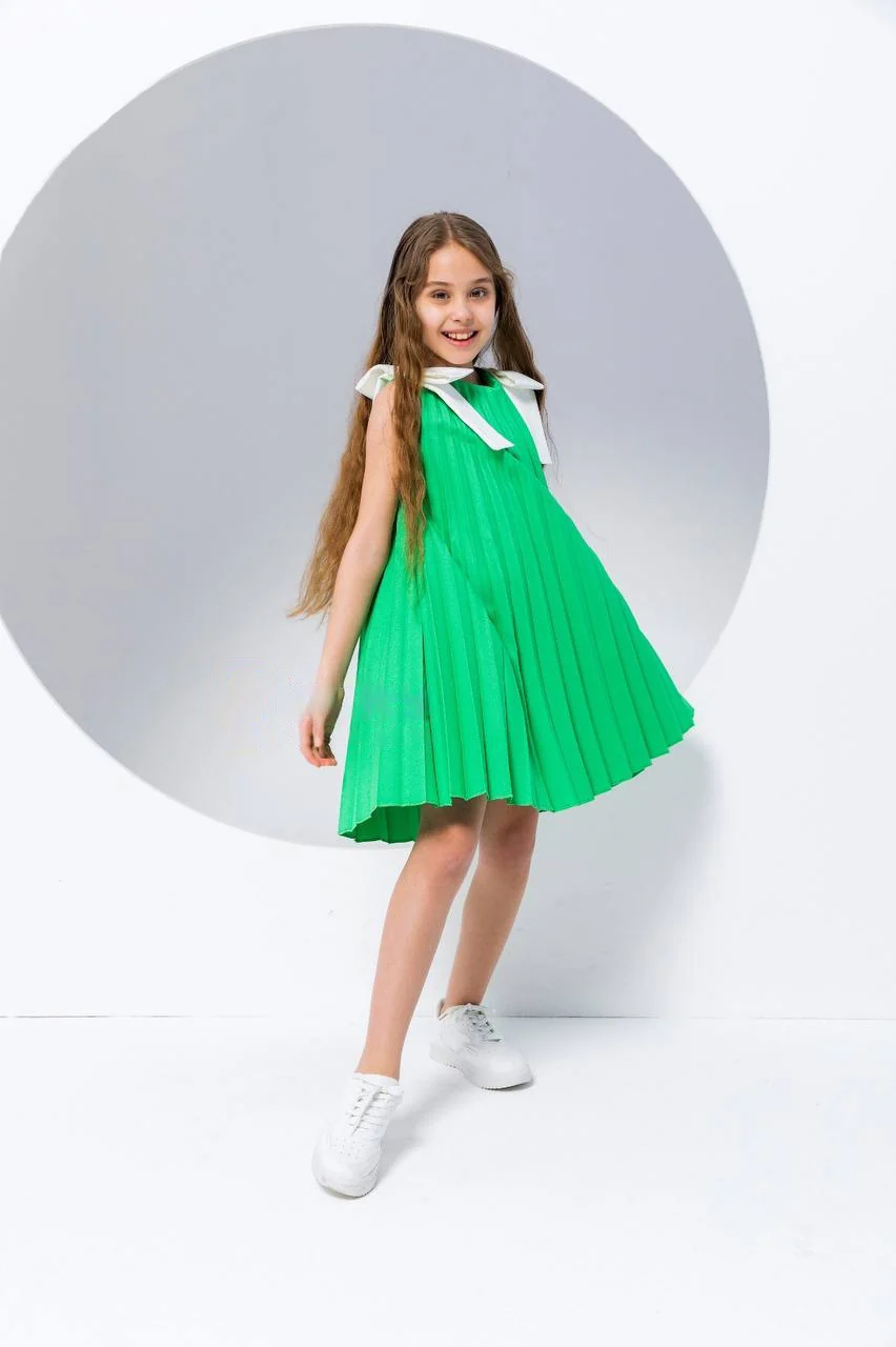 Green Toddler Girl Playtime or Party Dress