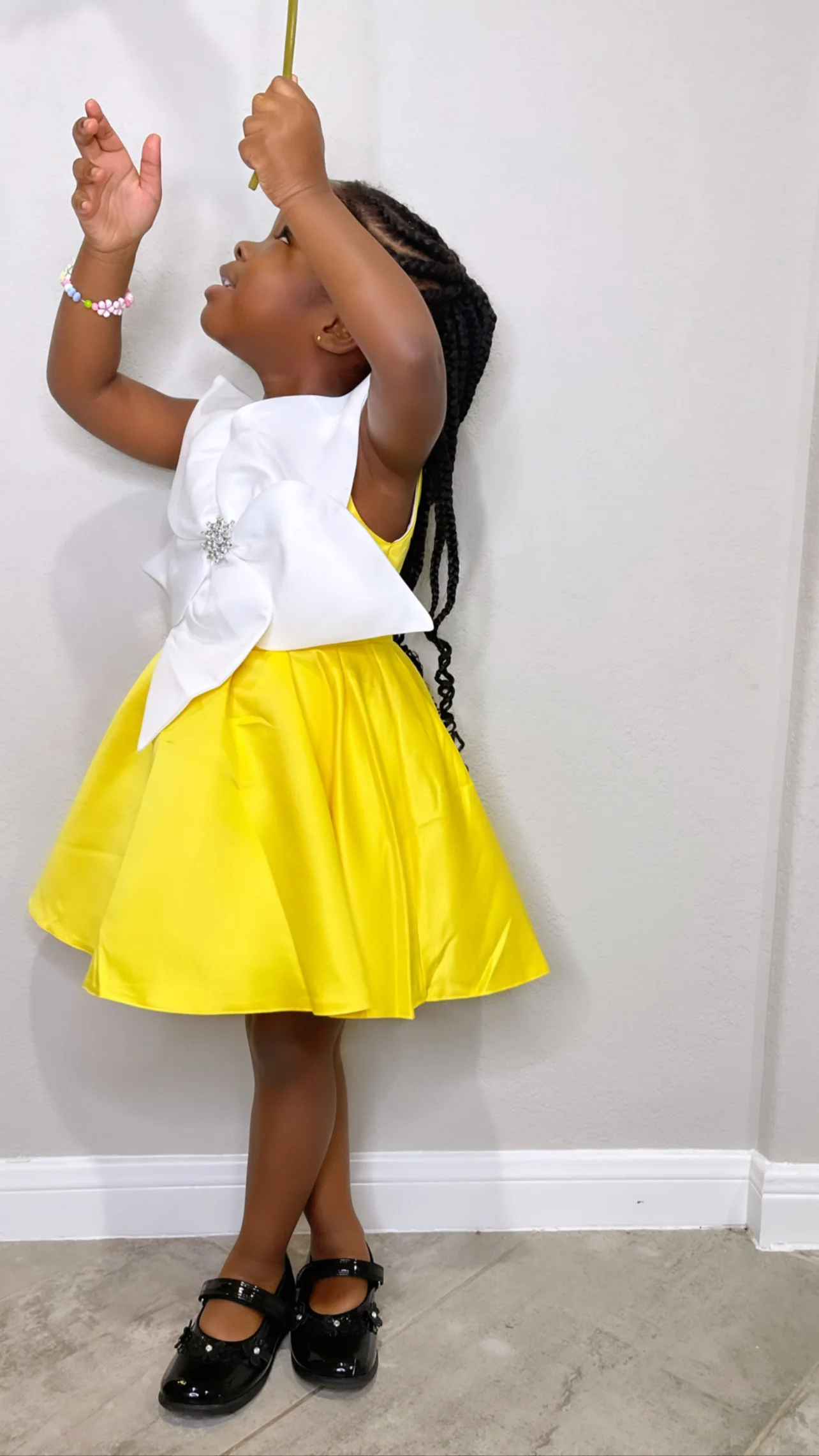 LaFleur Yellow Flower Girl Toddler Dress