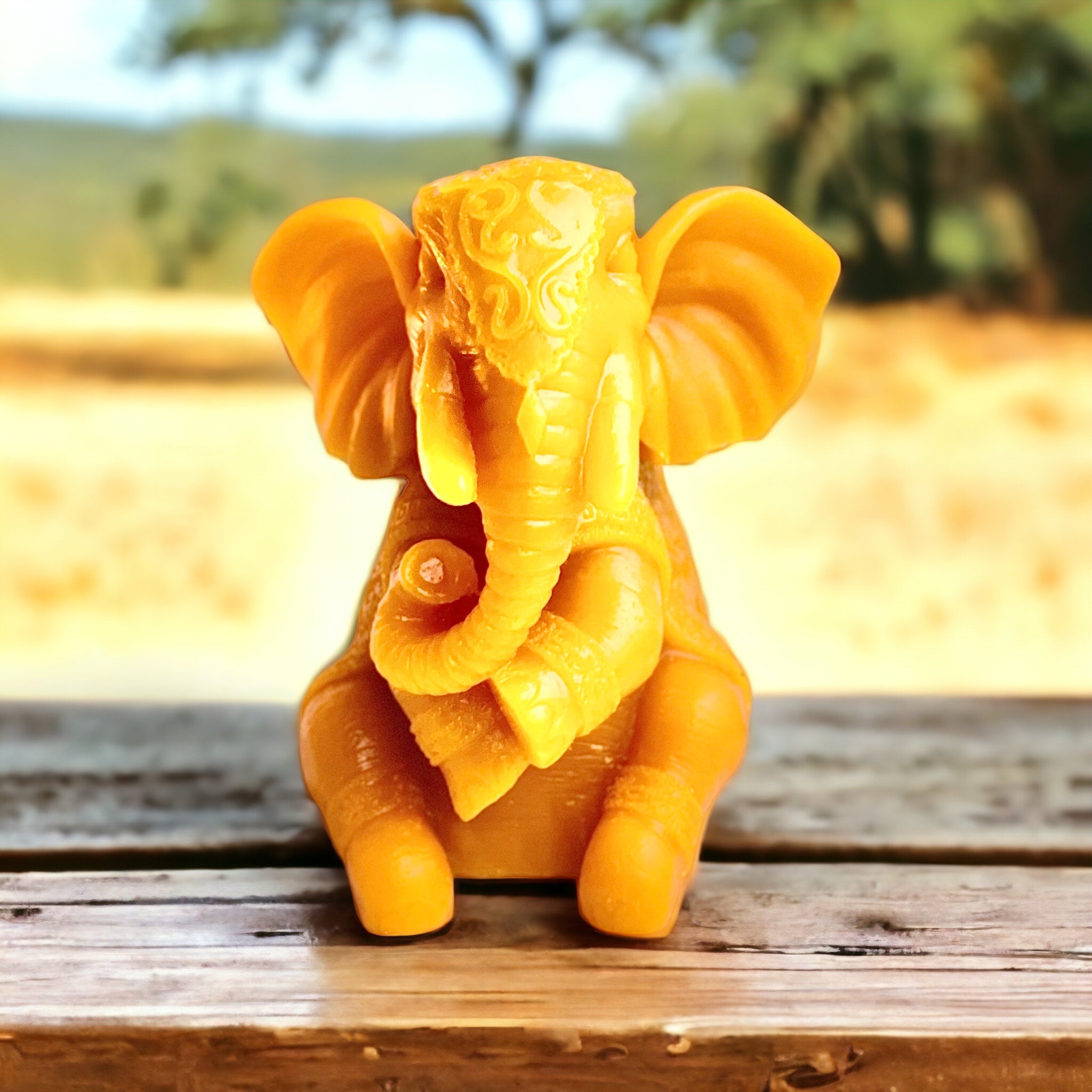 Elephant Beeswax Candle - Ganesha Statue