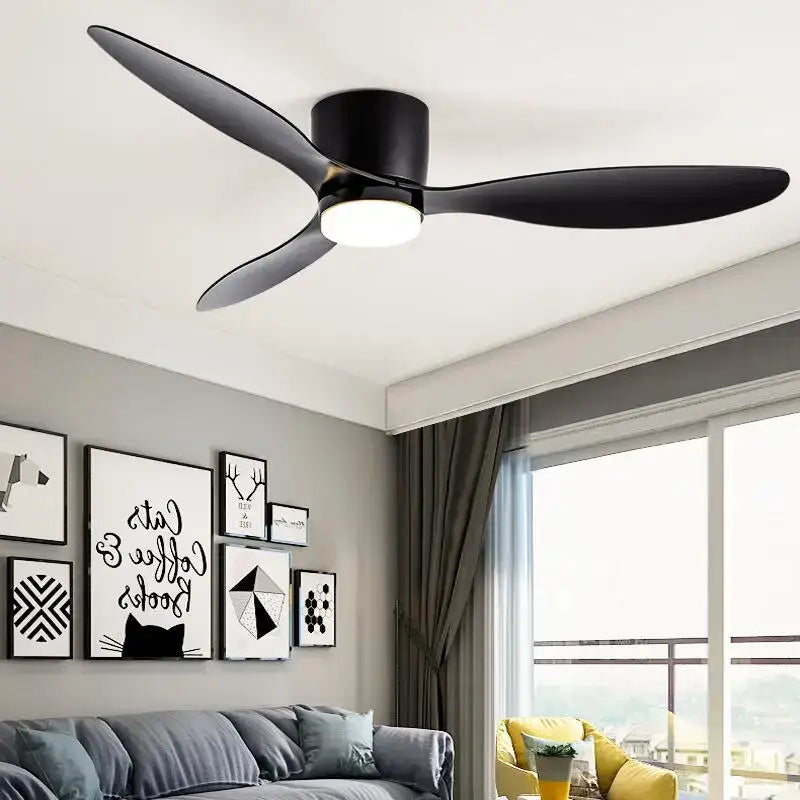 Low Floor Ceiling Fan with Light for Living, Dining, Bedroom