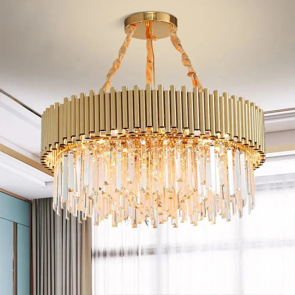Modern Gold Hanging Chandelier for Living Room