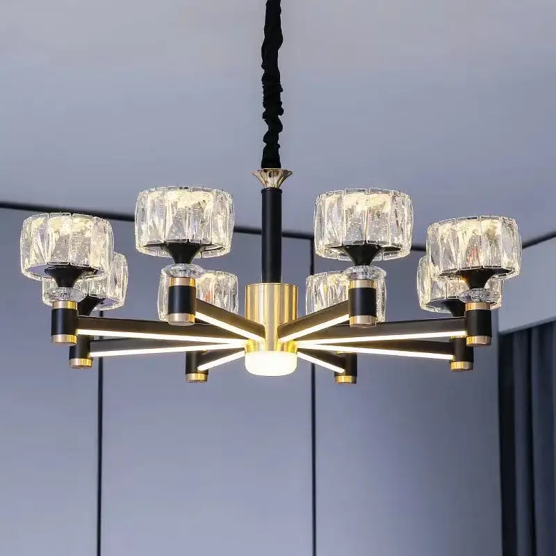 Nordic Light Luxury LED Crystal Chandelier