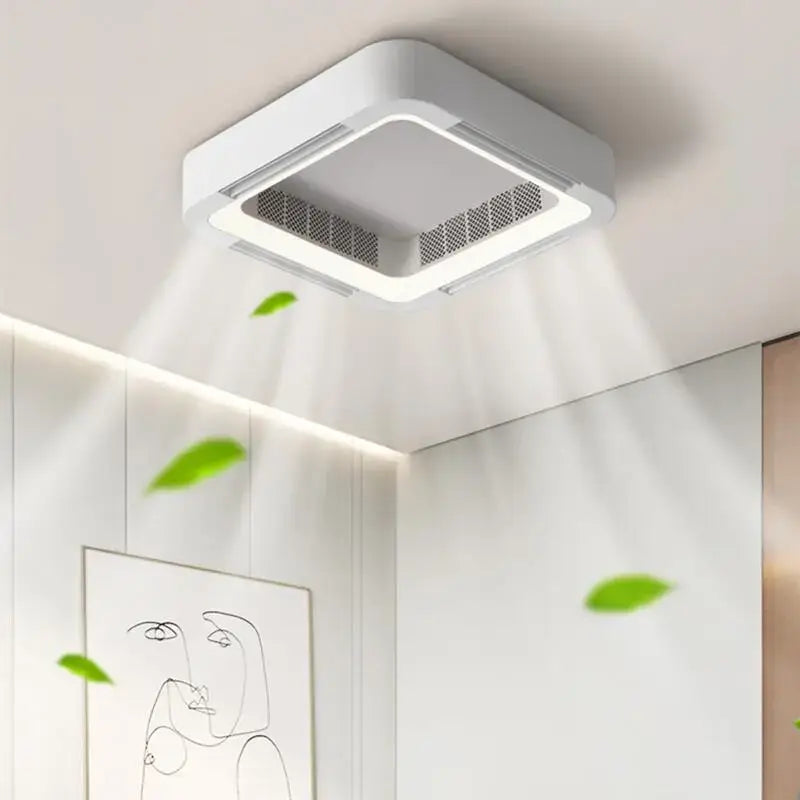 Smart Bladeless Ceiling Fan With Light for Living, Bedroom, Office
