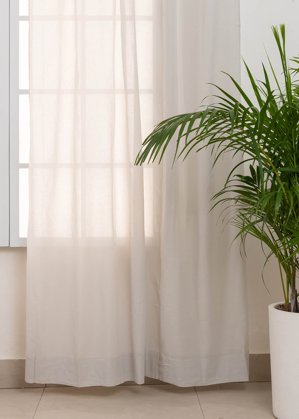 Solid Sheer Curtain - Light Grey