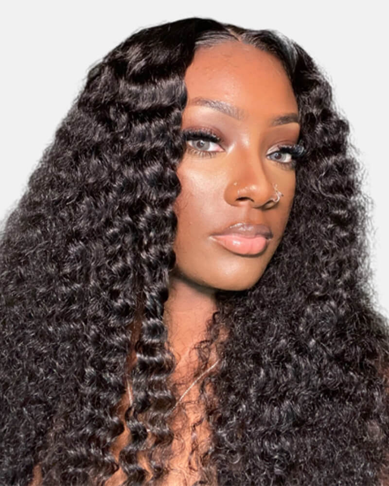 13x4 Lace Front Deep Wave Natural Black