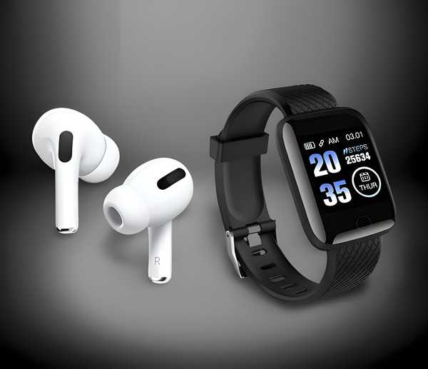 Smart Watch & Bluetooth wireless earbuds(Pack Of 2)Assorted Color