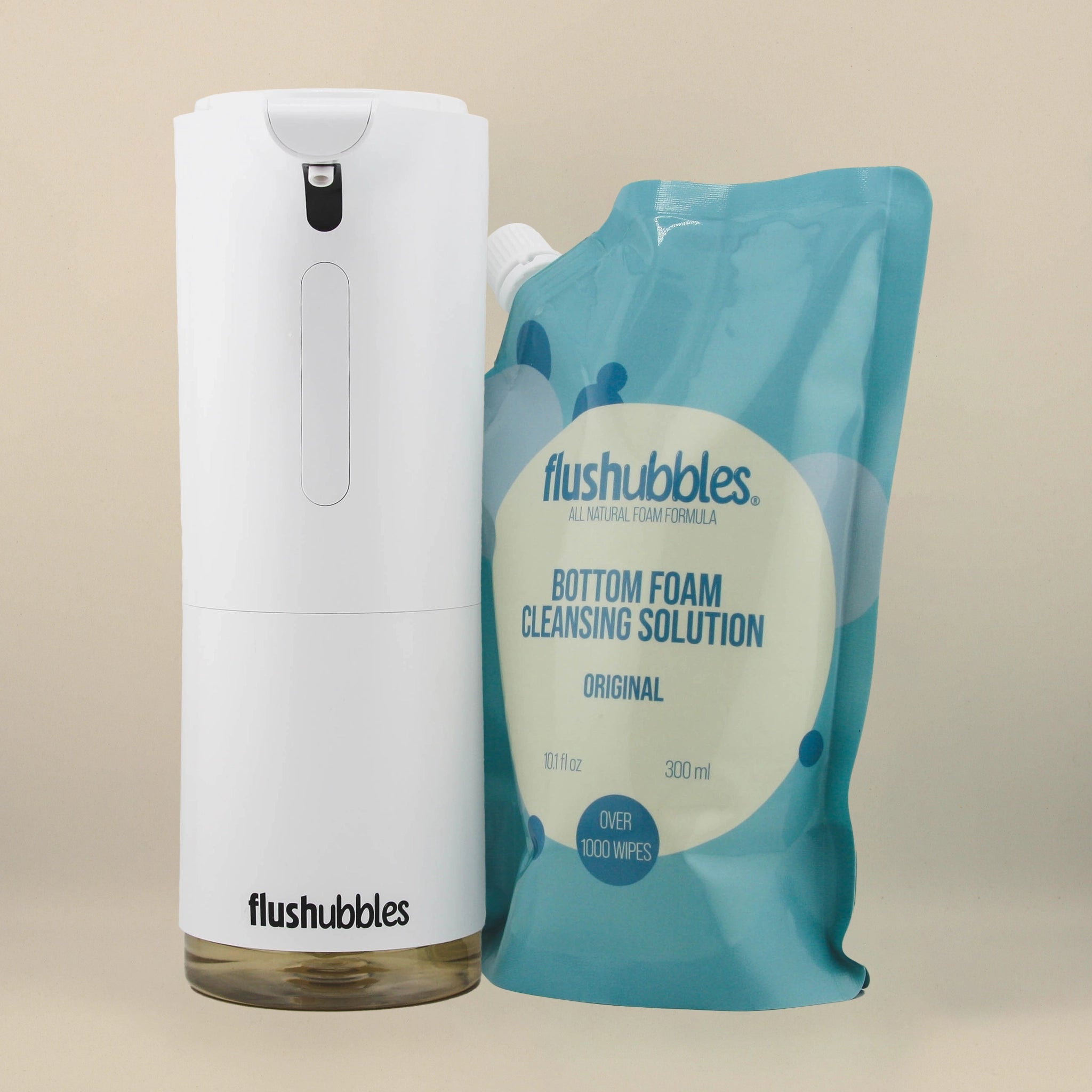 FLUSHUBBLES DISPENSER + 12 MONTHS SOLUTION