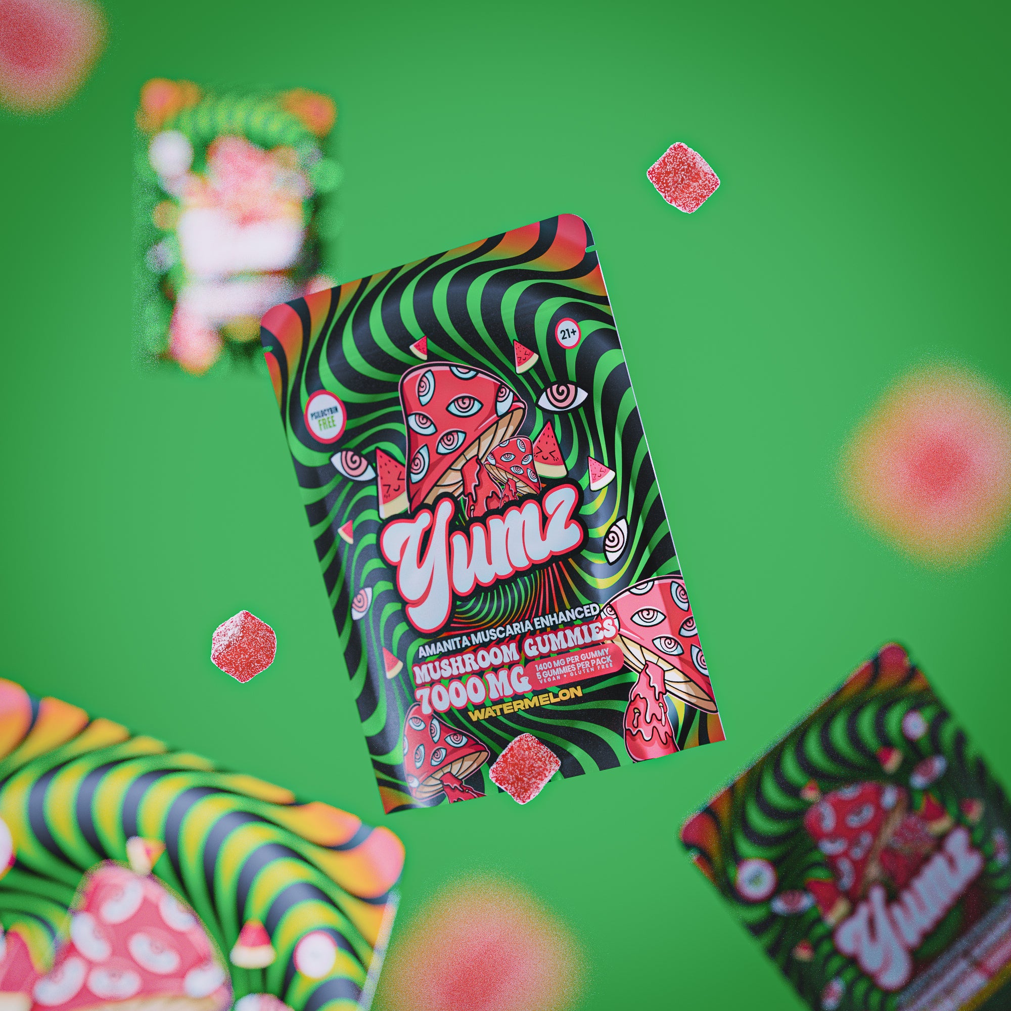 YUMZ - Watermelon ( Amanita Muscaria Mushroom Gummies )