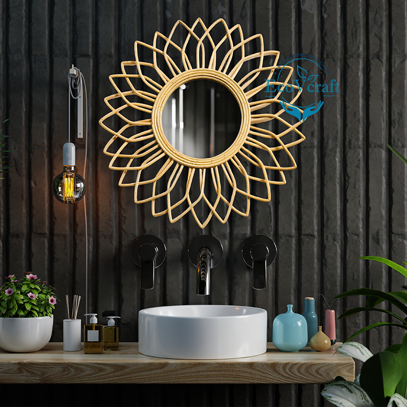 Suryamukhi Rattan Mirror