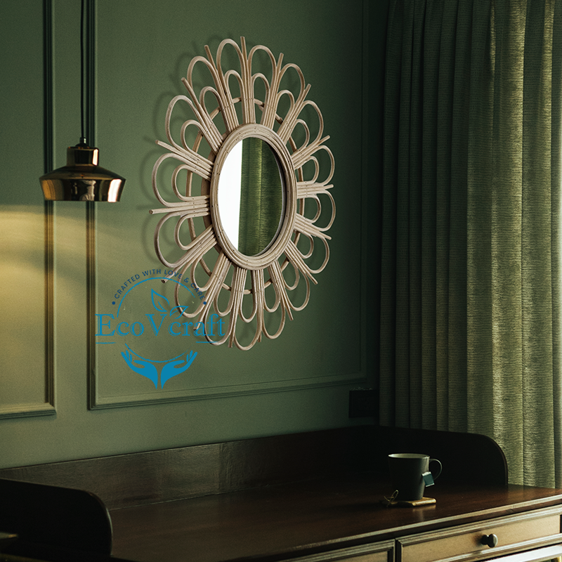 Mandala Rattan Mirror