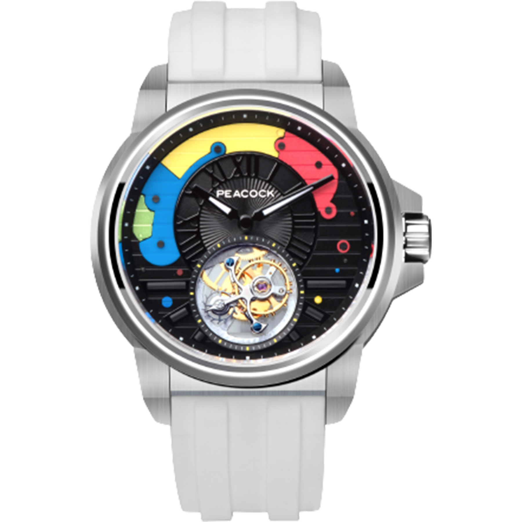 PEACOCK TIME COLOR Tourbillon Watch