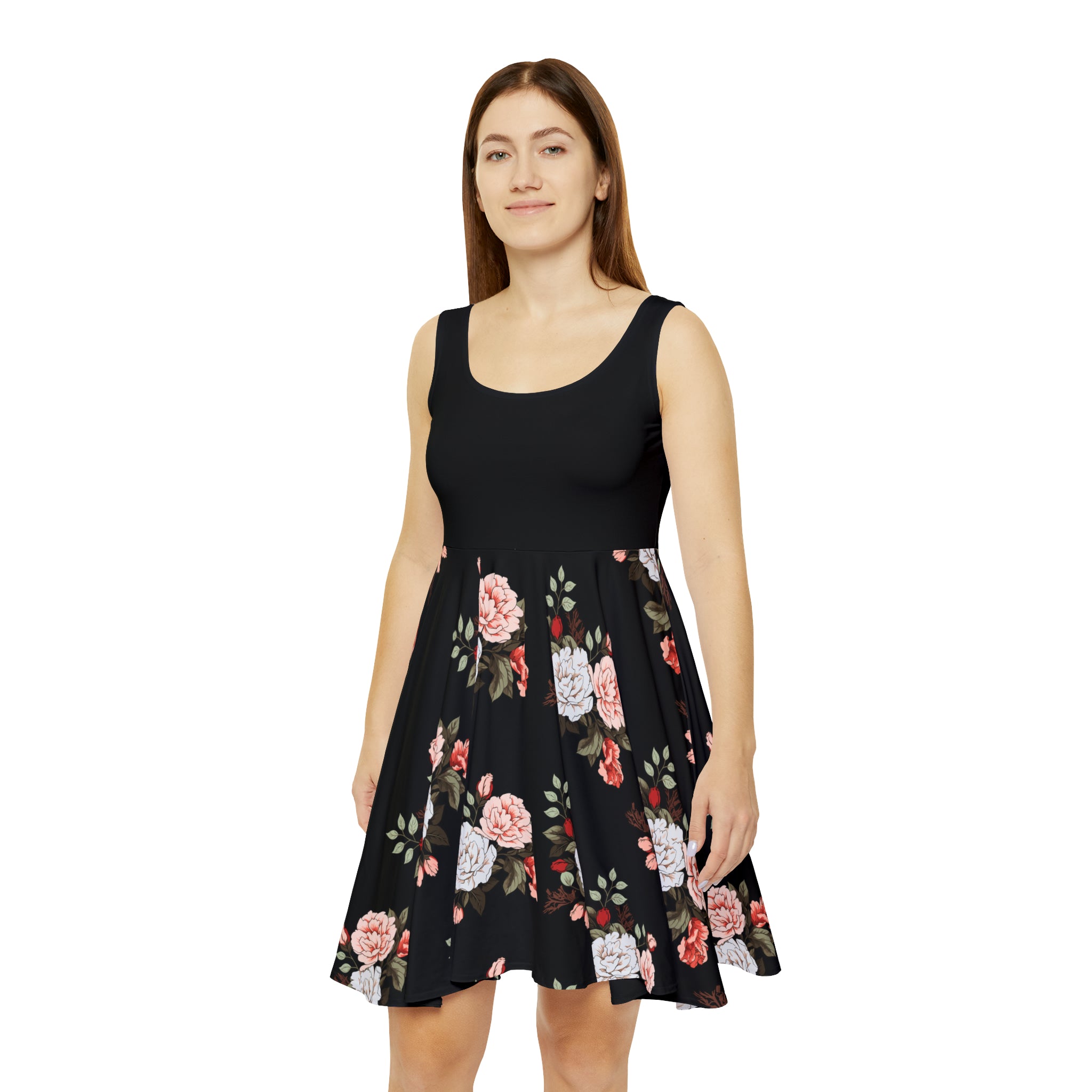 Floral Elegance Skater Dress