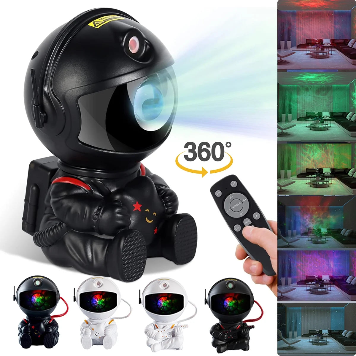 Astronaut Projector, Star Galaxy Projector Night Light for Kids, 360°Adjustable Astronaut Nebula Ceiling Led Lamp Projector for Kids