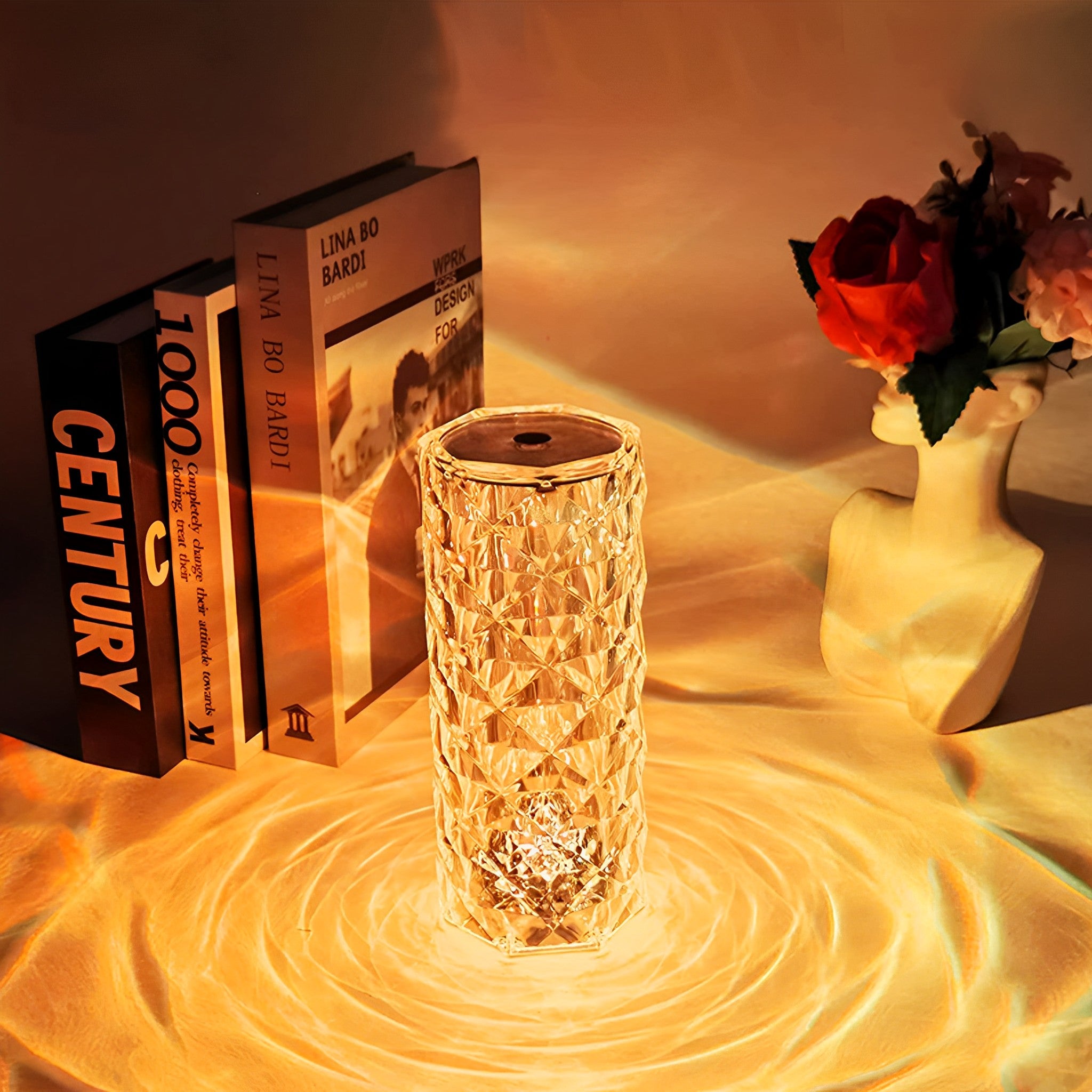 LED Crystal Tower Lamp Light