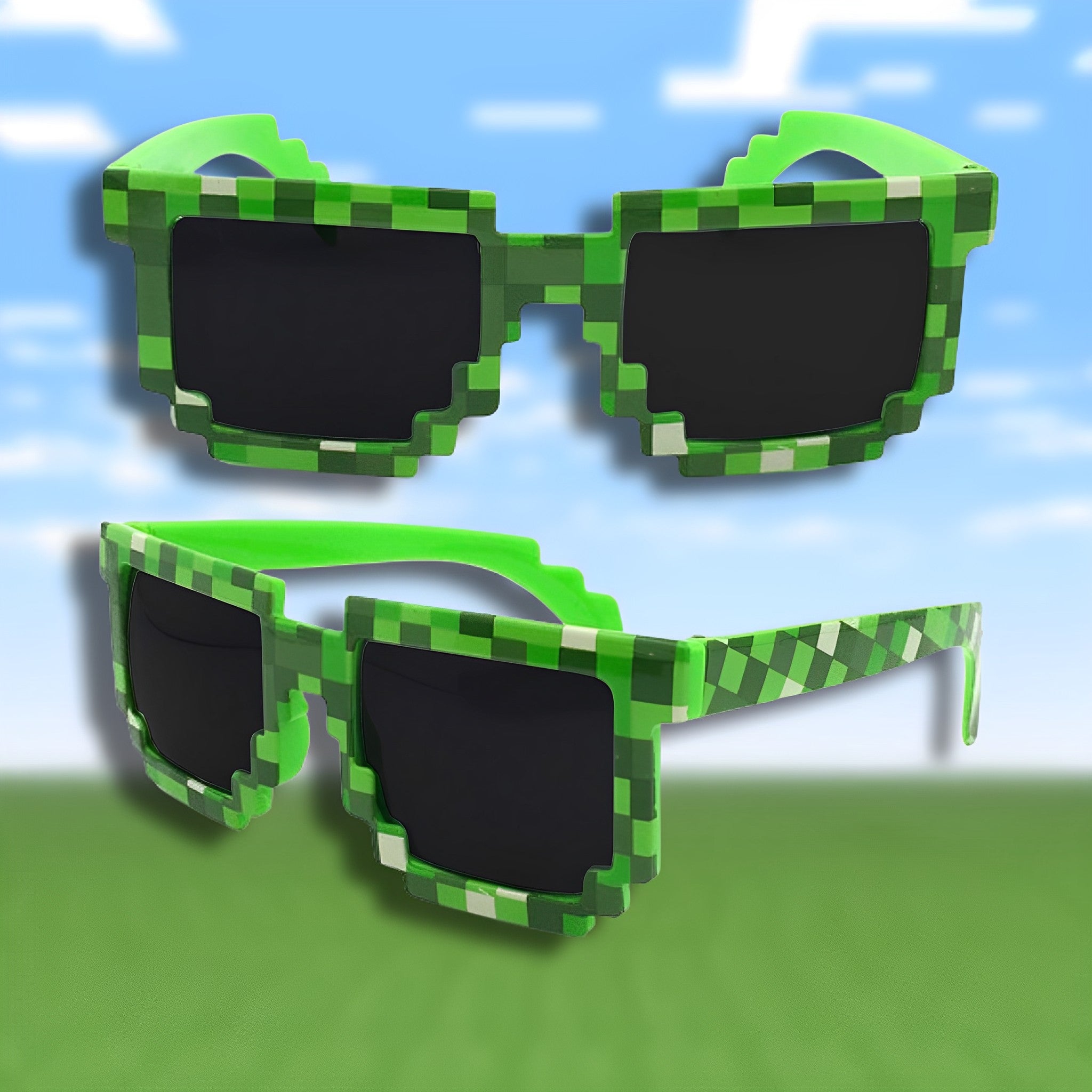 8-Bit Pixel Mosaic Minecraft Sunglasses