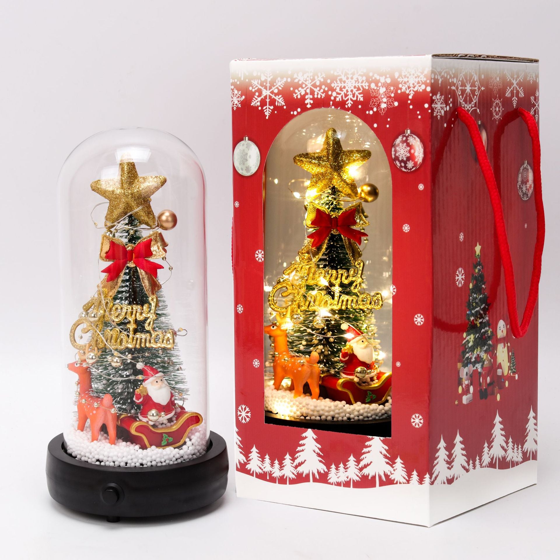 Merry Christmas Glass Dome Decoration