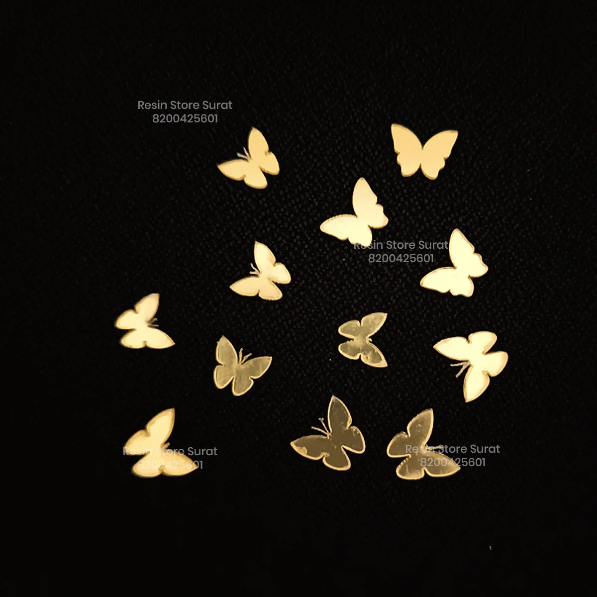 Half Inch Butterfly 10 Pcs Acrylic Cut