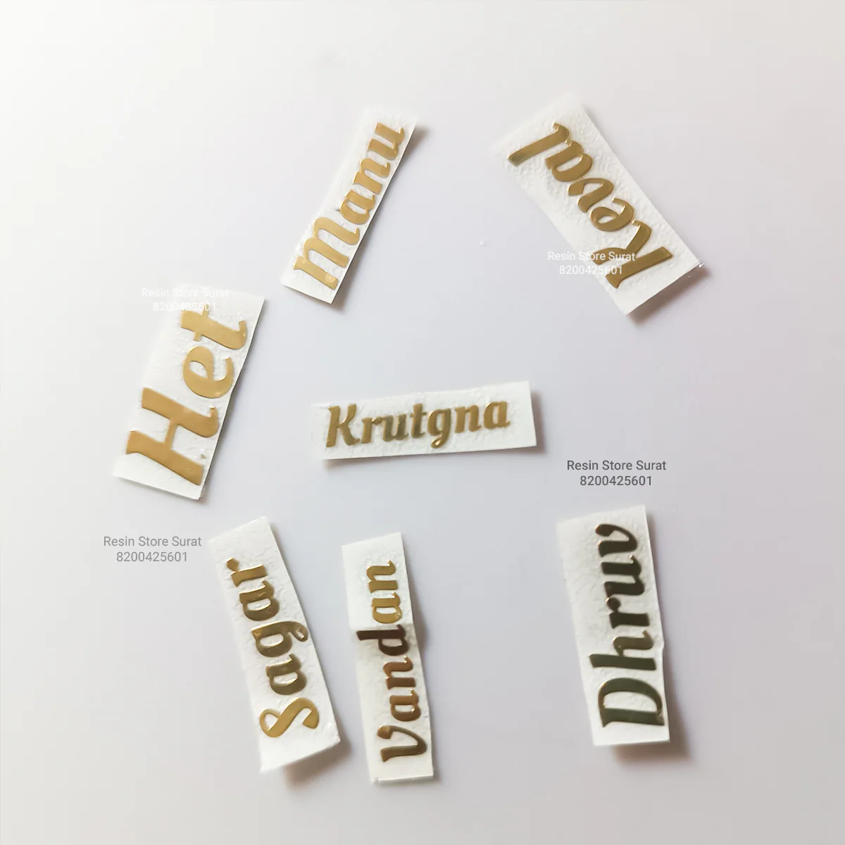 Alphabet Keychain Metal Sticker